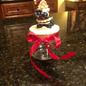 Santa topped candy dish